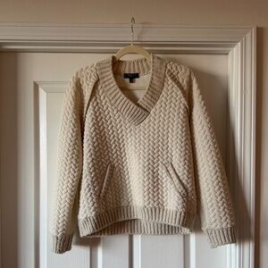 Tricot Chic Cream Knit Sweater